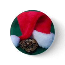 Python de boule à côté de chapeau de Père Noël, No badges publicitaires