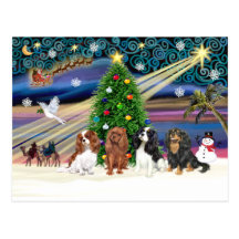 Quadruple de Magie-Cavalier de Noël Cartes Postales