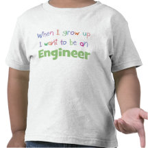 Quand je grandis l'ingénieur t-shirt