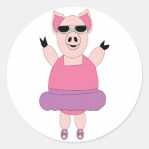 Quand les porcs dansent l'autocollant