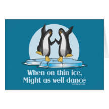 Quand sur la glace de bidon carte de vœux