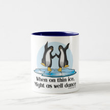 Quand sur la glace de bidon mugs à café
