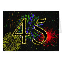 quarante-cinquième Invitation de fête d'anniversai Cartes