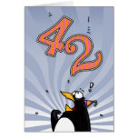 quarante-deuxième anniversaire - carte de surprise