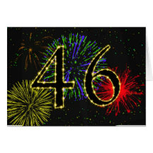 quarante-sixième Invitation de fête d'anniversaire Cartes