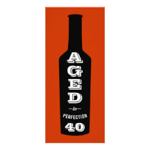 quarantième Invitation de fête d'anniversaire âgée