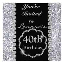 quarantième Invitation de fête d'anniversaire de B