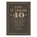 quarantième Invitations d'anniversaire pour les ho