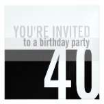 quarantième Invitations de fête d'anniversaire {ar