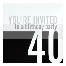 quarantième Invitations de fête d'anniversaire {ar