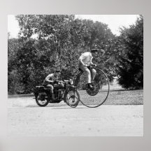 Quart de penny de penny contre la moto, les années affiches