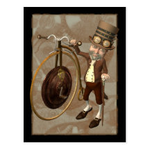 Quart de penny Steampunk de penny Carte Postale