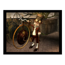 Quart de penny Steampunk de penny Cartes Postales