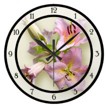 Quartet rose de lis horloges murales