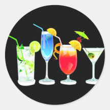 Quatre cocktails autocollants
