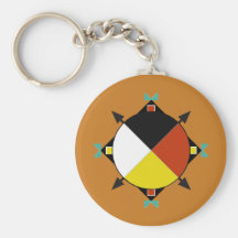 Quatre directions cherokee porte-clefs