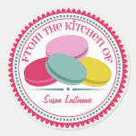 Quatre Français Macarons ont personnalisé l'étique Adhésifs Ronds