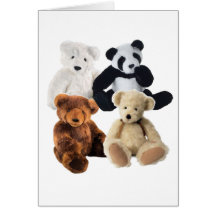 Quatre ours cartes de vœux