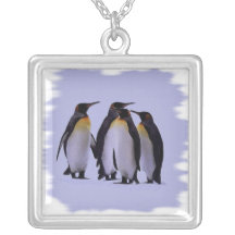 Quatre pingouins pendants colliers personnalisés