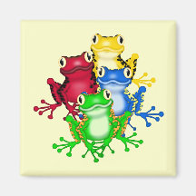 Quatre T-shirts et cadeaux de grenouilles Aimant