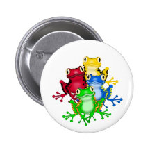 Quatre T-shirts et cadeaux de grenouilles Pin's
