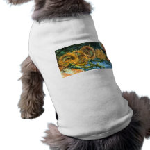 Quatre tournesols coupés, Vincent van Gogh Tee-shirt Pour Chien