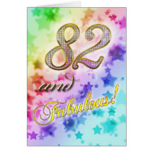 quatre-vingt-deuxième Invitation de fête d'anniver Carte