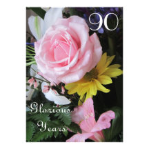 quatre-vingt-dixième Célébration d'anniversaire !  Invitation Personnalisable