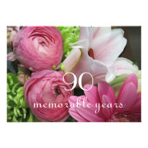 quatre-vingt-dixième Célébration d'anniversaire !  Invitations Personnalisables