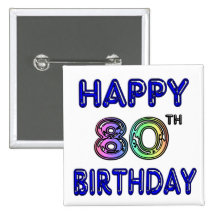 Quatre-vingtième cadeaux d'anniversaire et habille badge
