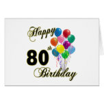 Quatre-vingtième cadeaux d'anniversaire et habille carte de vœux