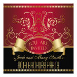 Quatre-vingtième invitation customisée de fête d'a