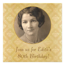 quatre-vingtième invitation d'anniversaire