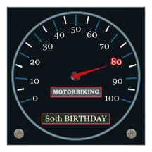 Quatre-vingtième invitation d'anniversaire de Moto
