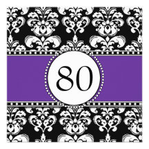 Quatre-vingtième invitations d'anniversaire de dam