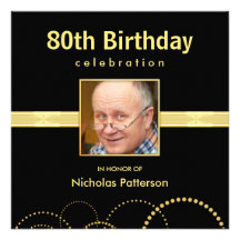 quatre-vingtième Invitations de fête d'anniversair