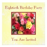 Quatre-vingtième invitations personnalisées de fêt