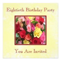 Quatre-vingtième invitations personnalisées de fêt