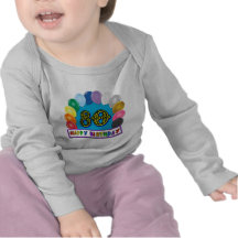 Quatre-vingtième T-shirt heureux d'anniversaire av