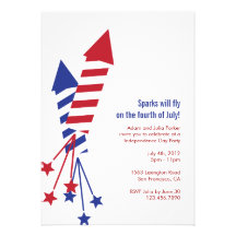 Quatrième d'invitation de BBQ de Rocket de feu d'a