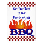Quatrième d'invitation de partie de BBQ de juillet