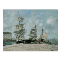 Quay chez Honfleur, 1865 Cartes Postales