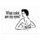 Quelle couleur sont mes yeux rétros cartes postales