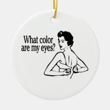 Quelle couleur sont mes yeux rétros ornement de noël