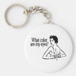 Quelle couleur sont mes yeux rétros porte-clefs