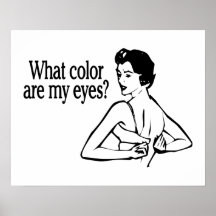 Quelle couleur sont mes yeux rétros posters