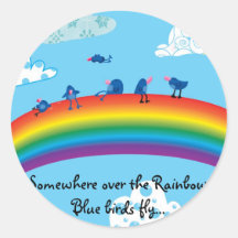 Quelque part au-dessus de l'arc-en-ciel adhésifs ronds