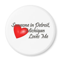 Quelqu'un à Detroit m'aime magnets