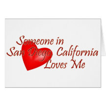 Quelqu'un à San Diego m'aime Carte De Vœux