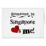 Quelqu'un à Singapour m'aime Cartes De Vœux